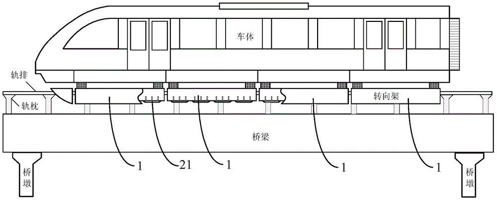 Virtual energy catcher based inhibition method for magnetic-levitation train-bridge self-induced vibration