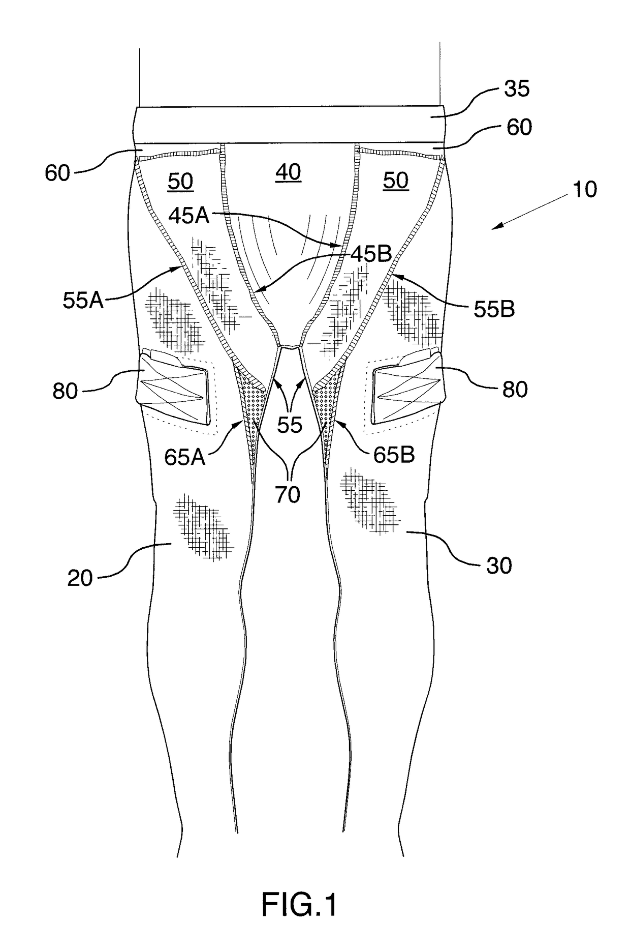 Athletic garment with protective cup pouch