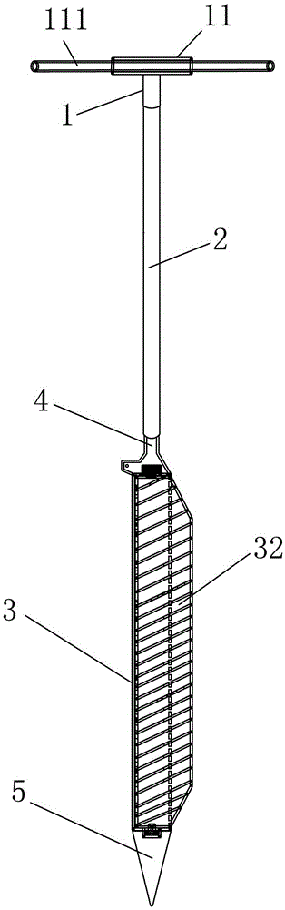 A lake core sampling device for lake sediments with different water depths