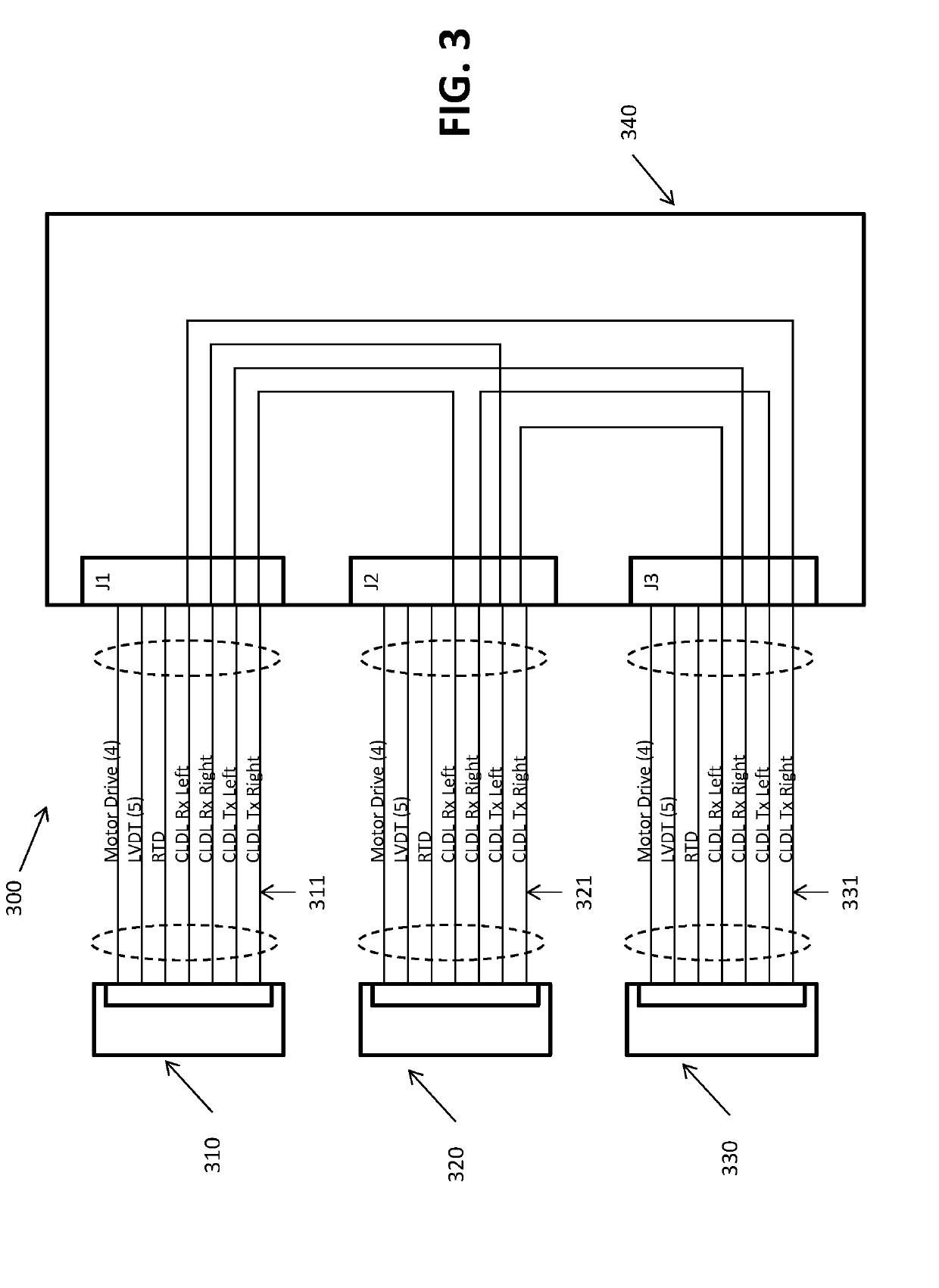 Methodology for simplification of aircraft harnessing in multi-redundant control systems