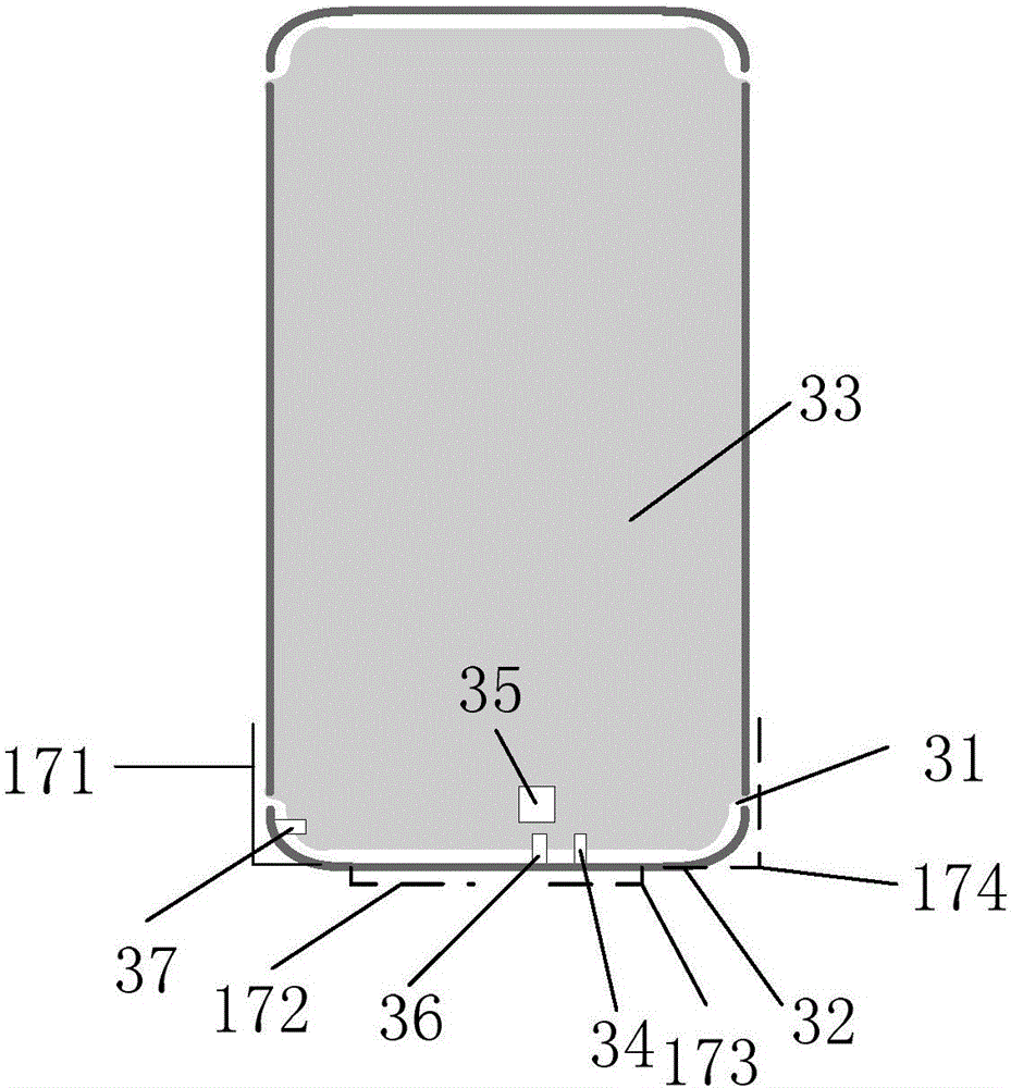 Terminal antenna based on metal rear shell and terminal