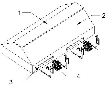 A floating box type breakwater structure with a double-tube floating power generation device