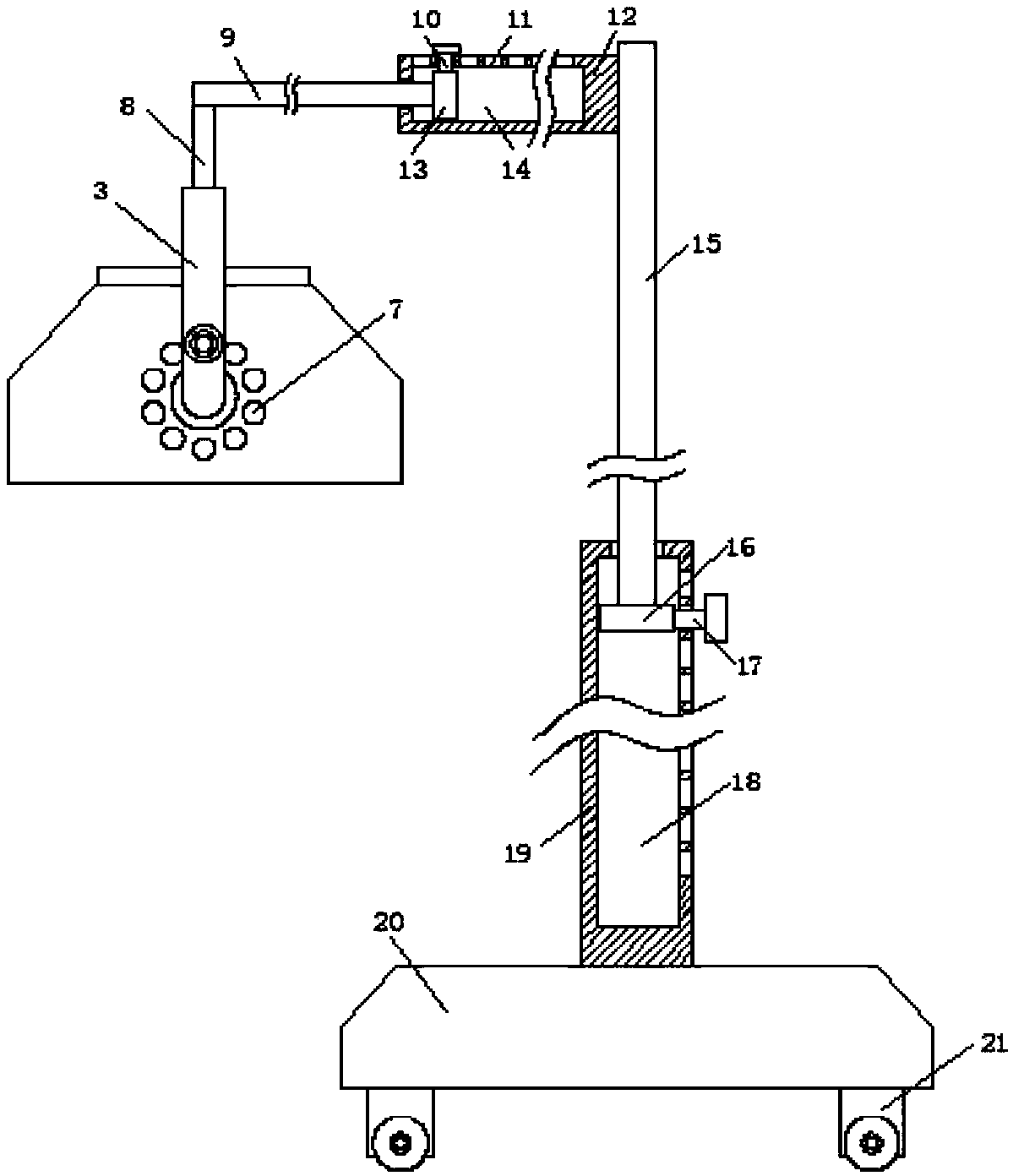 Adjustable spectral type plant growing LED lamp with convenience in adjustment of irradiation angle