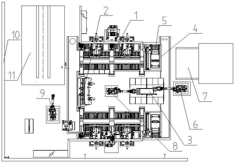 Automatic quenching device for automobile plate spring