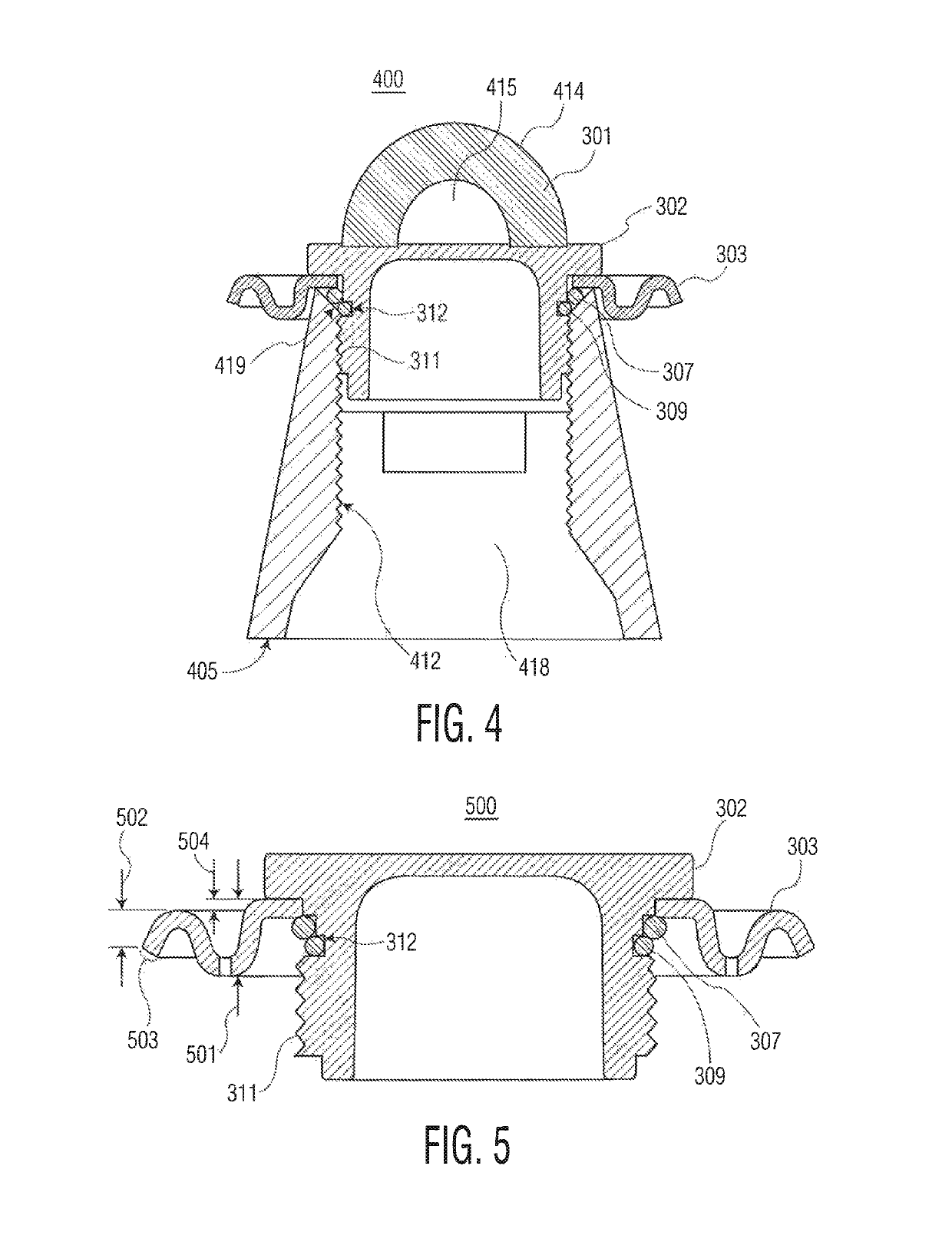 Energy absorbing flange for meltable fuze plug