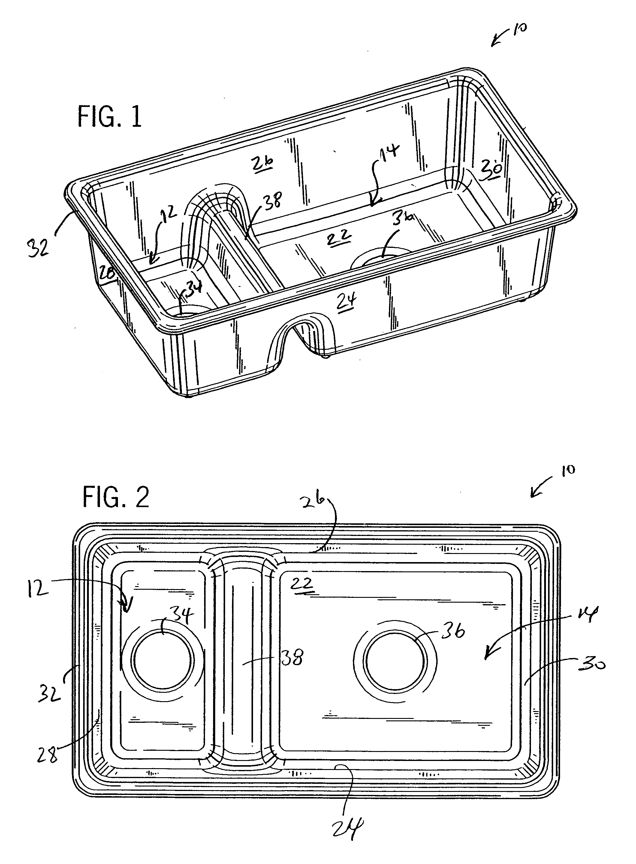 Dual capacity sink