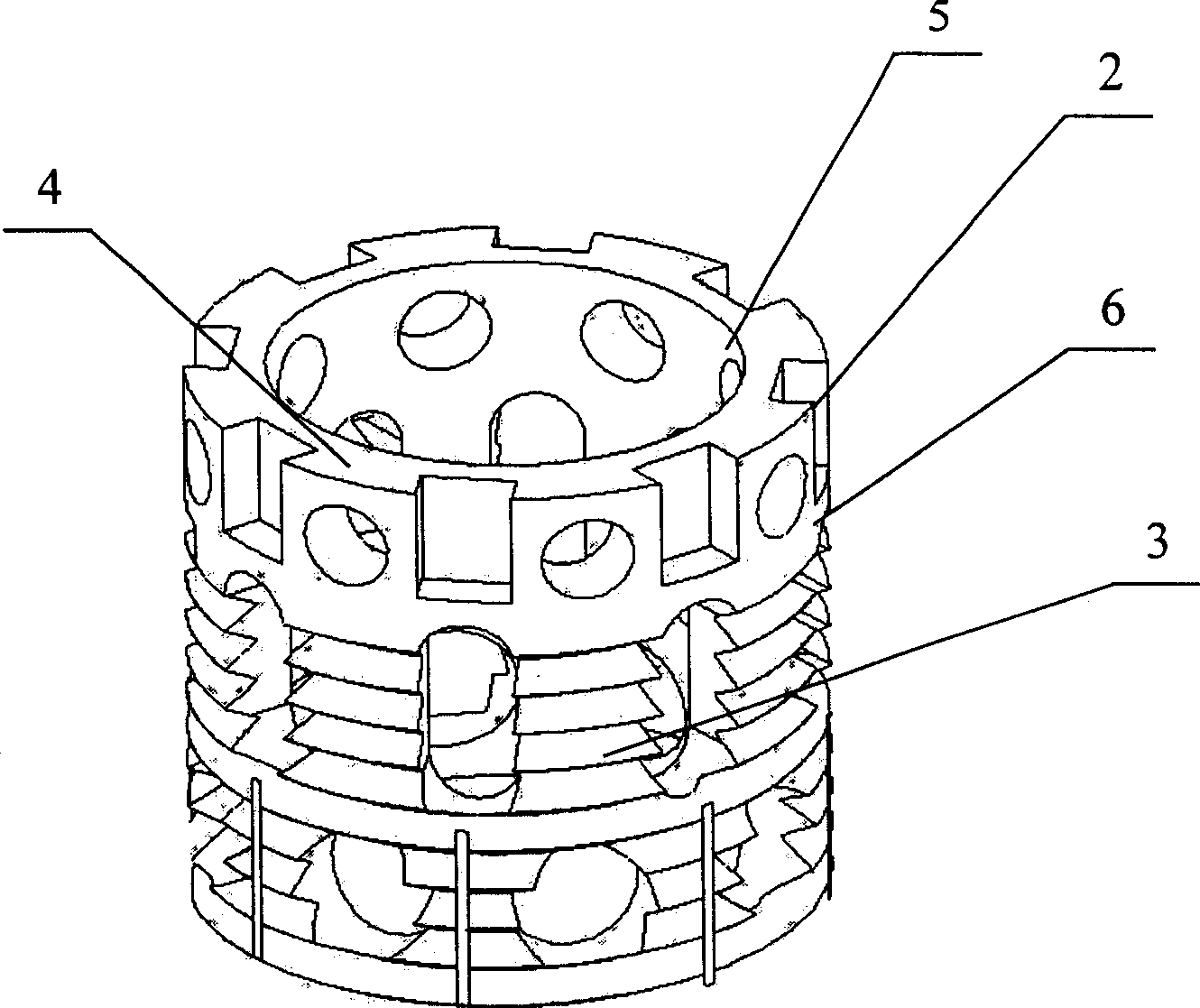 Self -fixing type artificial vertebral body and mounting tool thereof