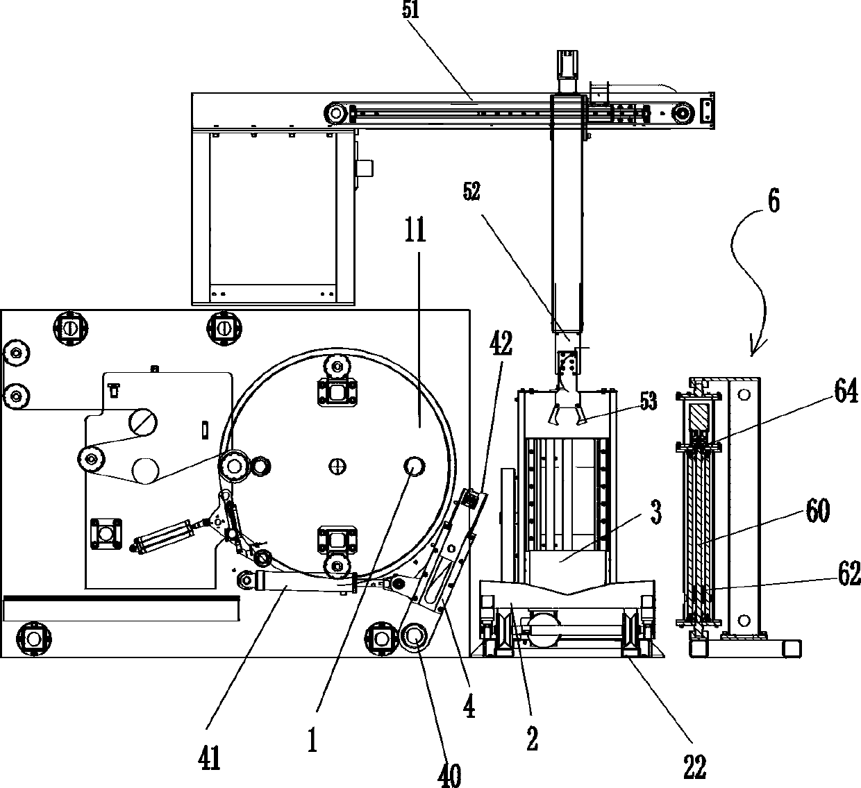 Automatic unwinding and winding device and automatic unwinding and winding method