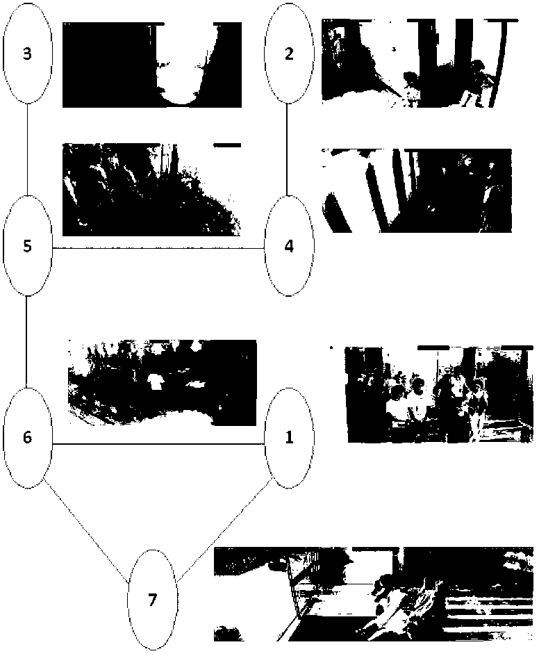 Method and system for estimating network topological relations of cameras in monitoring scenes