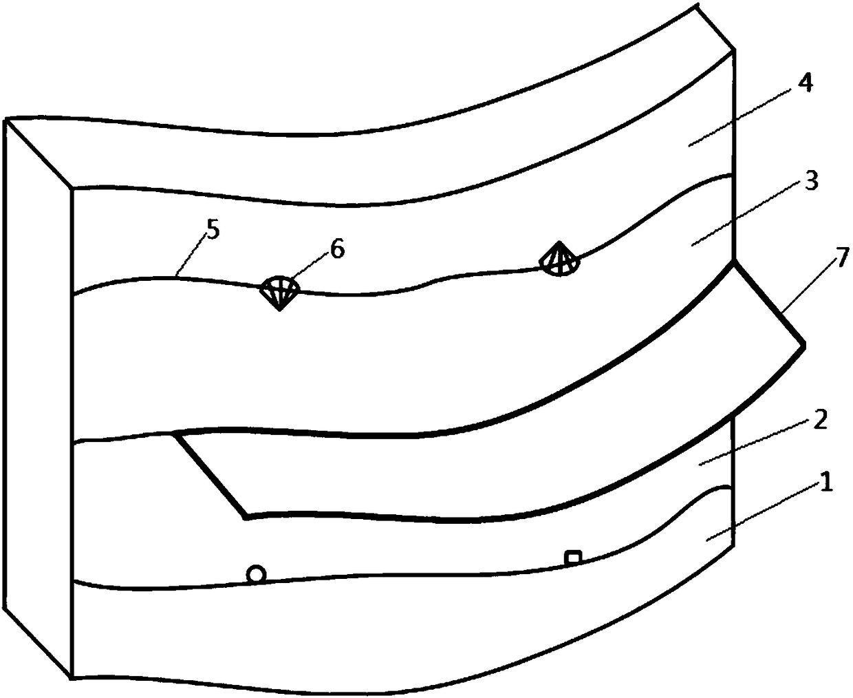 A layered effect concrete landscape wall structure and its construction technology