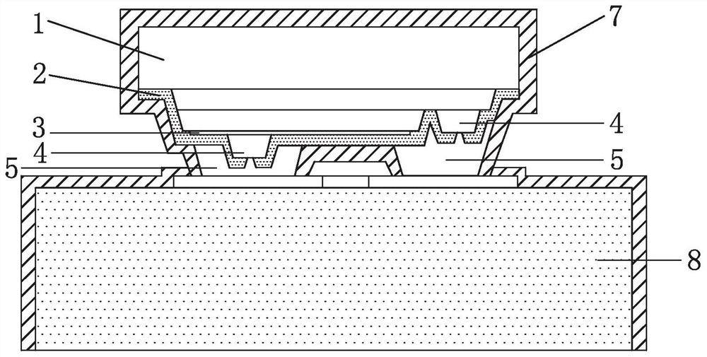 Insulation protection flip LED chip structure and manufacturing method thereof