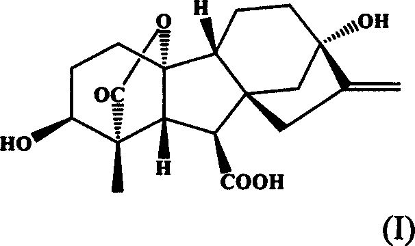 Simple method for preparing gibberellin GA1