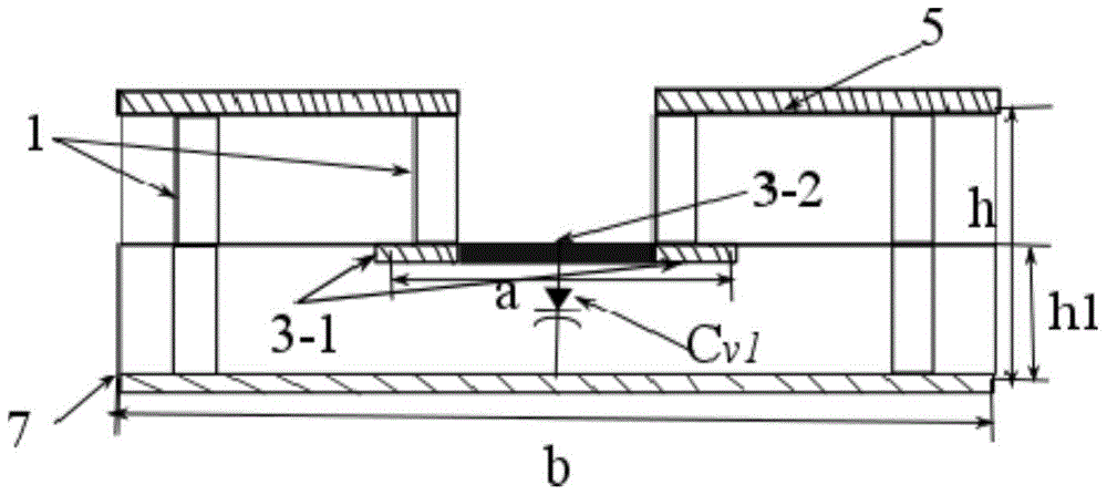 Half mode substrate integrated waveguide (HMSIW) filter with adjustable central frequency and bandwidth