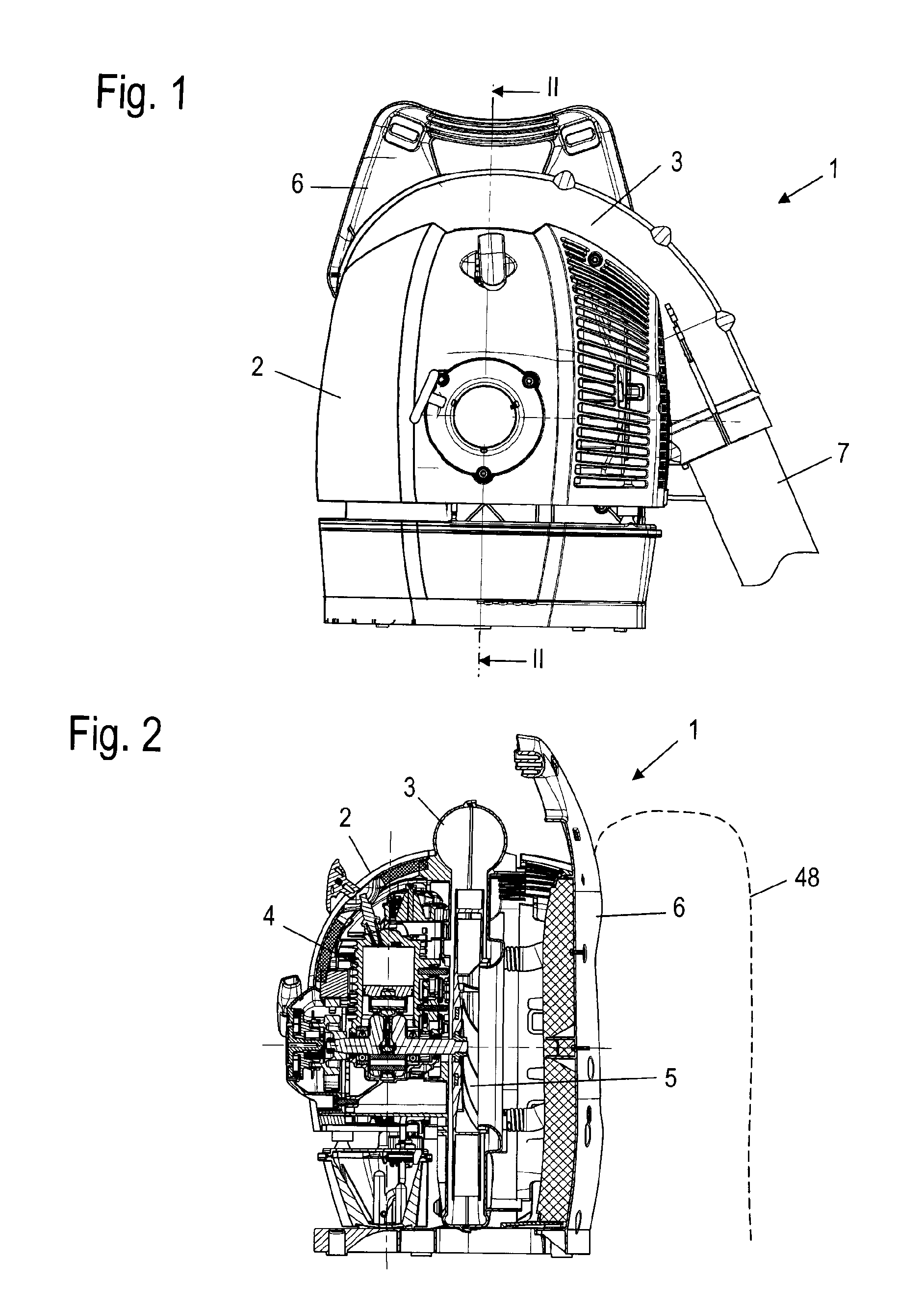 Implement having adjustable handle