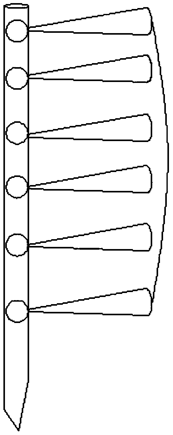 A soil topsoil layered sampler