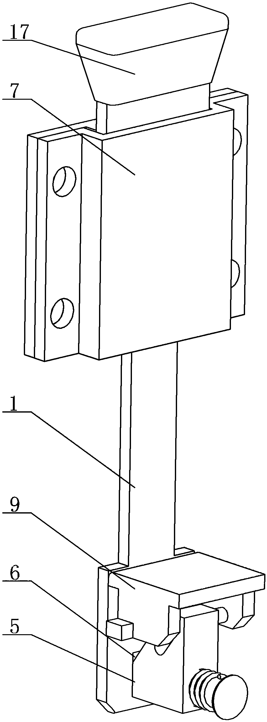 Slide block type quick connection locking device