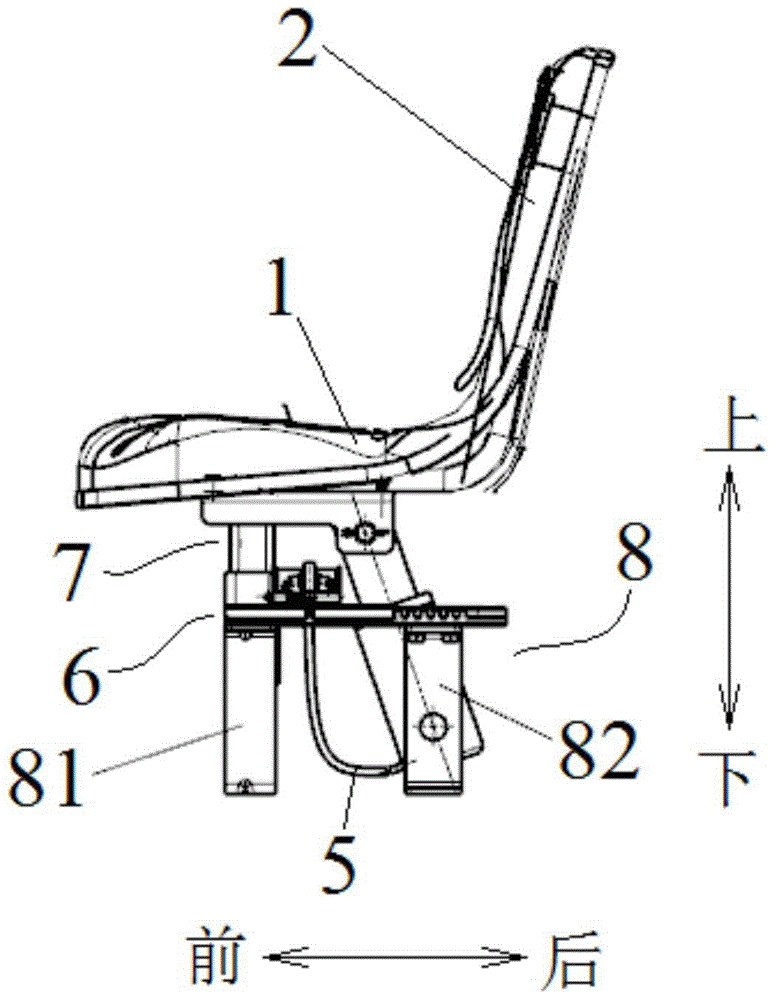 Seat and agricultural machine with same