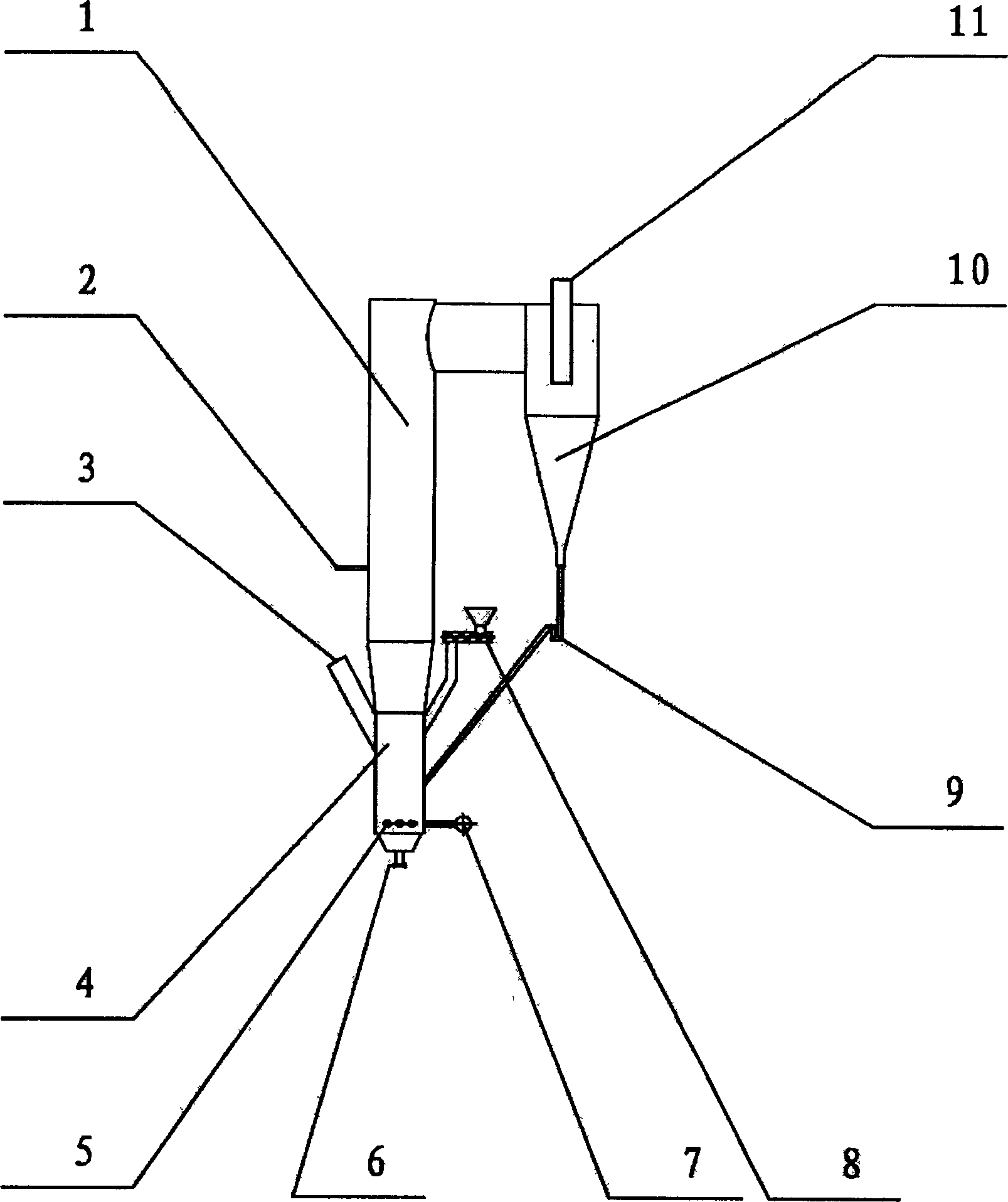 Medical refuse circulating fluidized bed burning furnace and burning method thereof