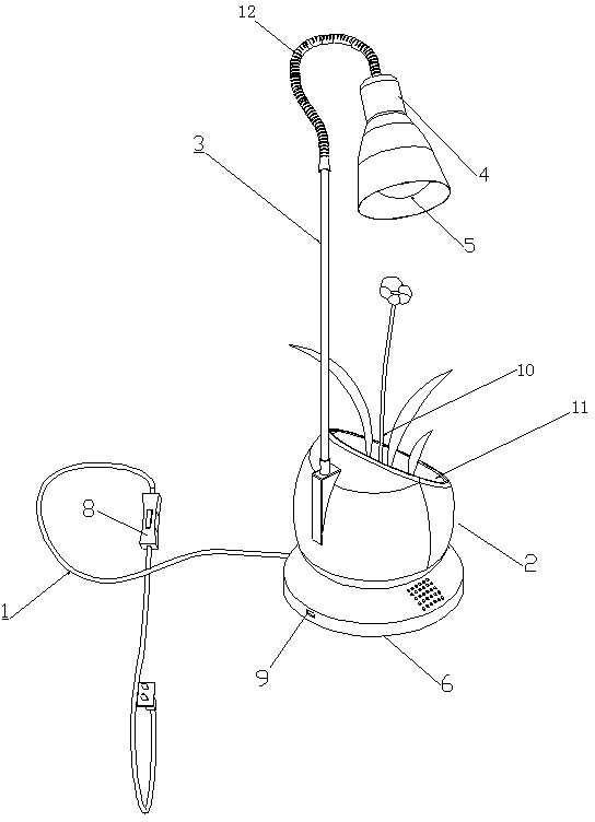 Multifunctional table lamp capable of improving learning environment and enhancing entertainment