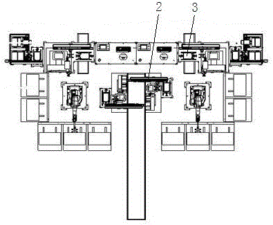 Comprehensive assembly line for automatic adhesive-dispensing and hot-pressing