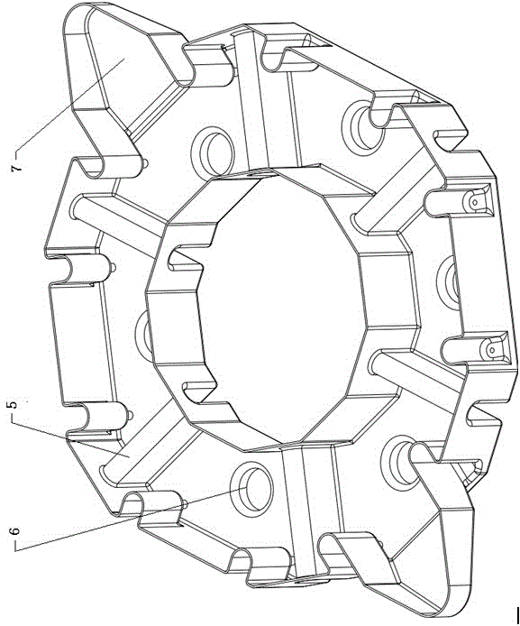 Fuel drive multi-rotor fuel side flow preventing six-in-one fuel tank