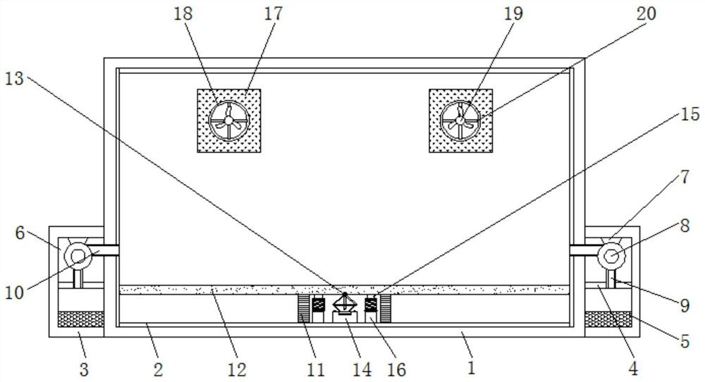 A gas drying room with danger detection and alarm function