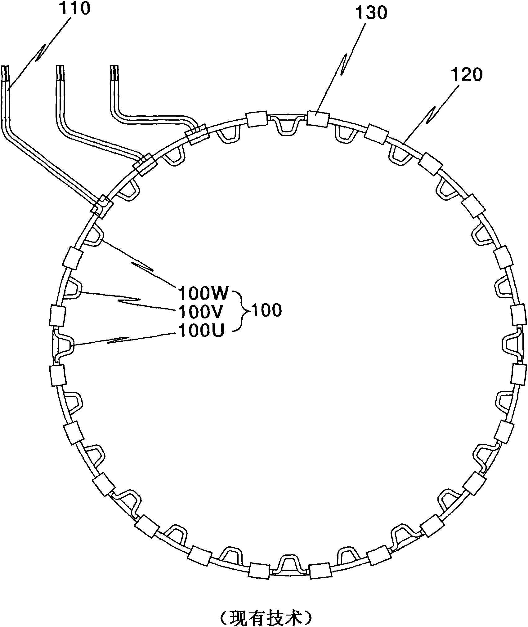 Concentrated winding type driving motor for vehicle