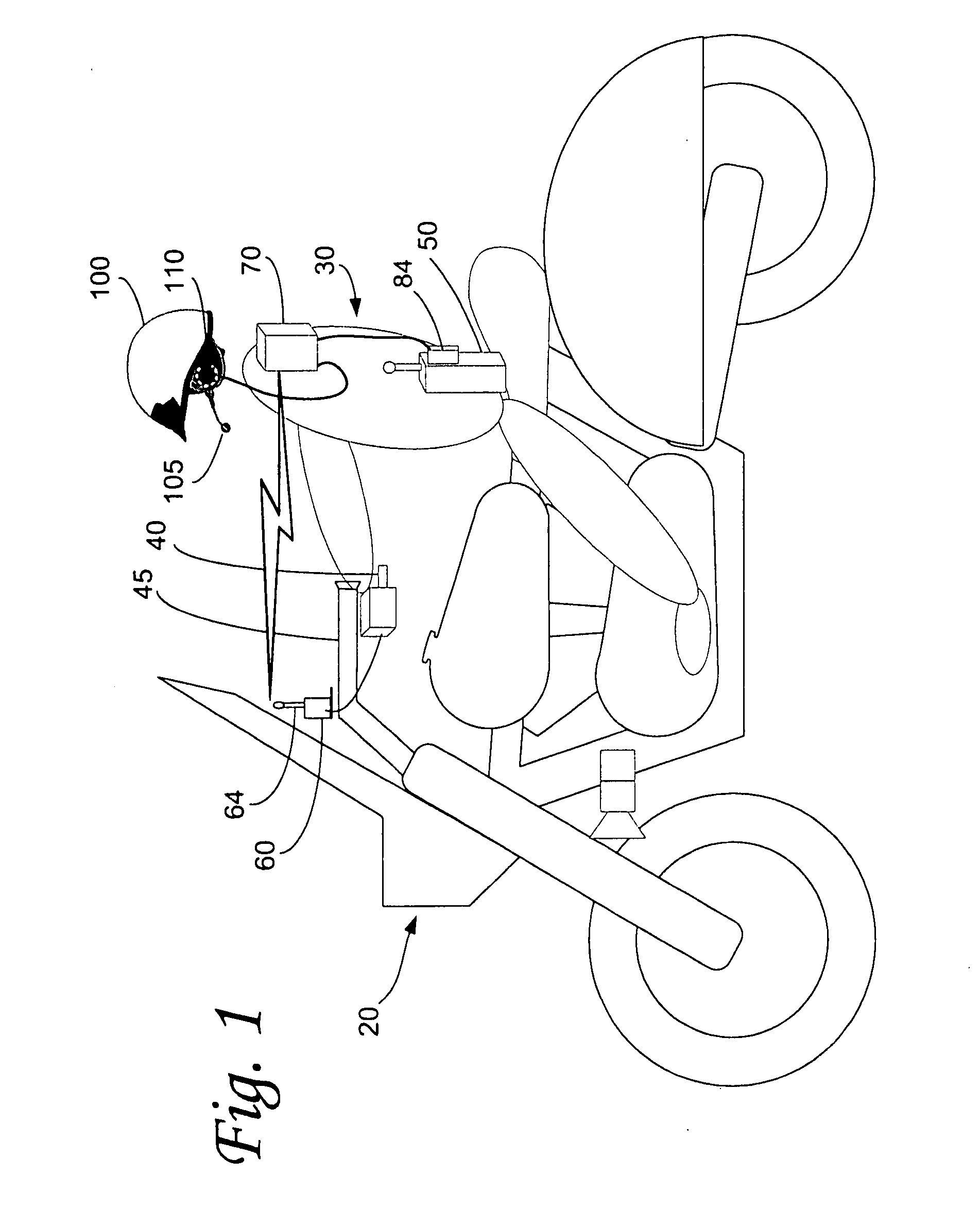 Wireless portable radio vehicle communication system