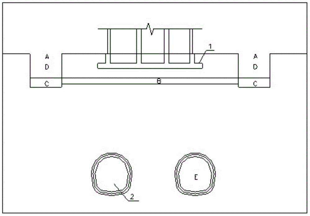 Transverse partition method for reducing ground surface settlement and building structure deformation of underground structure construction