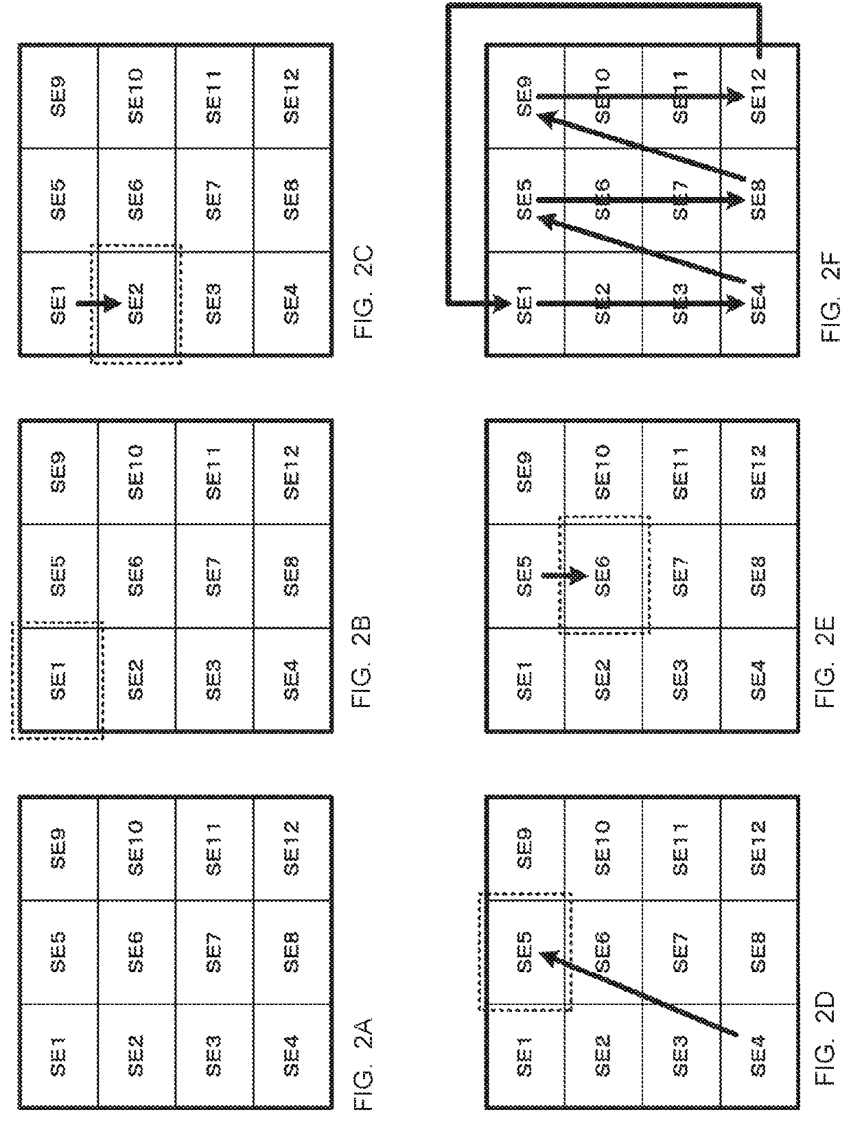 Data selection in a predetermined direction