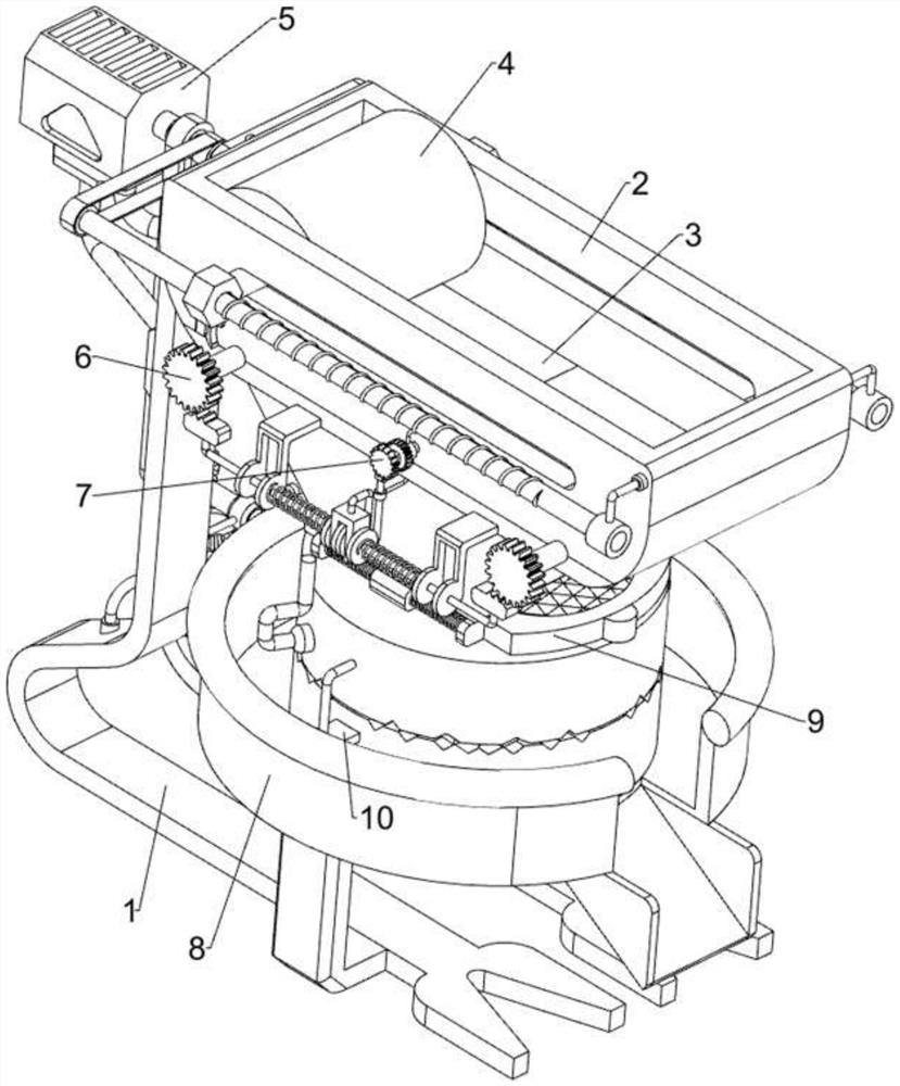 Extrusion grinding device for herbaceous plant solid particle beverage