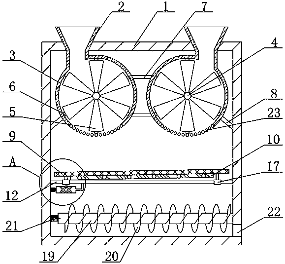 Full-automatic poultry feed processing machine