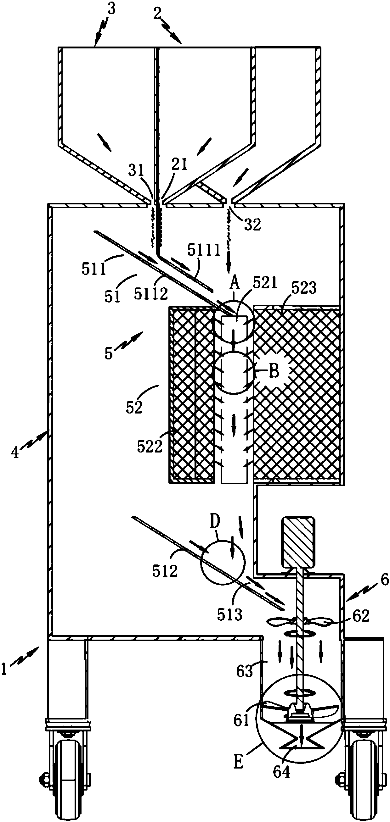 Coating mixing and road line marking device