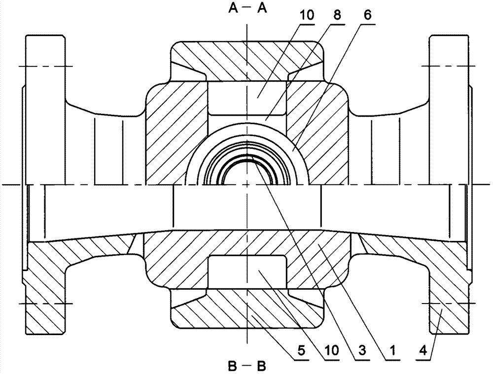 Forged welding valve body structure of side exhaust electromagnetic pressure relief valve