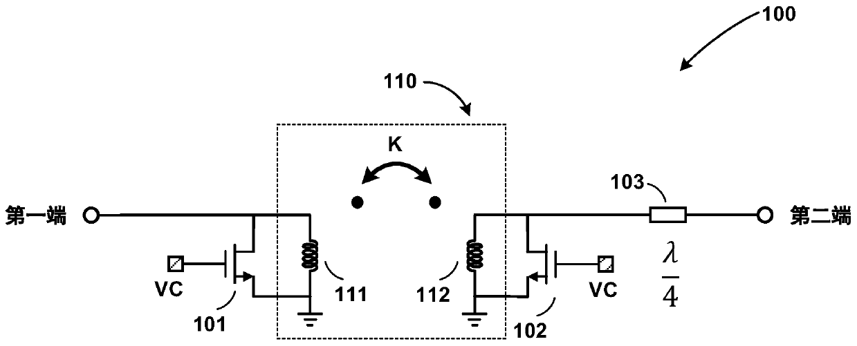 Broadband single-pole single-throw switch and broadband single-pole multi-throw switch based on transformer