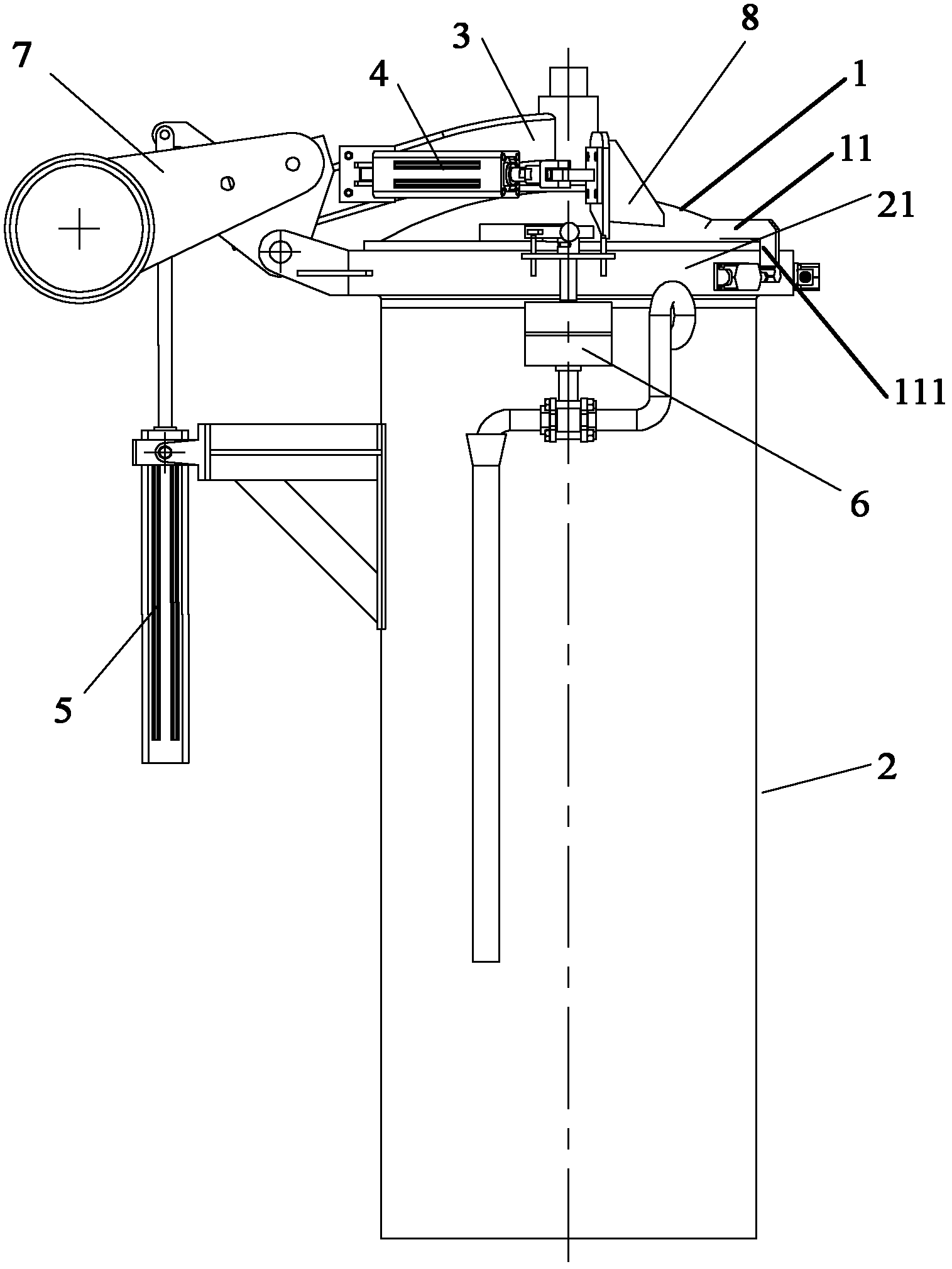 Automatic cylinder cover locking device and cheese dyeing machine comprising same