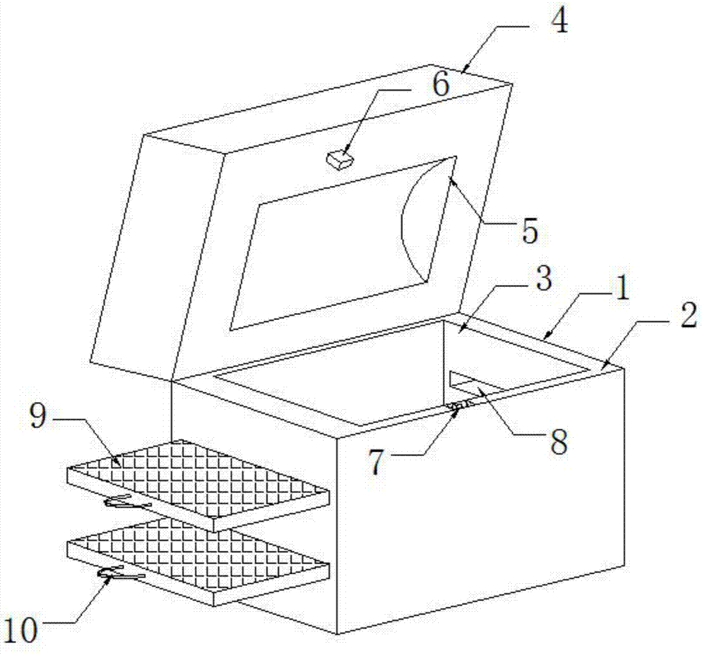 Take-out delivery box provided with partition boards and having thermal insulation function