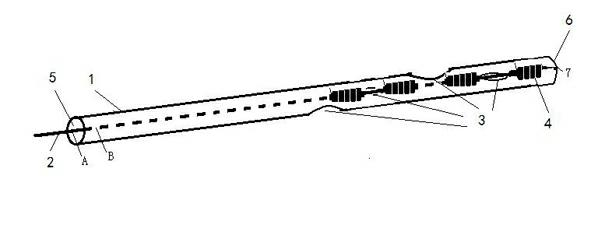 Stomach tube intubation depth identification device and manufacturing method thereof