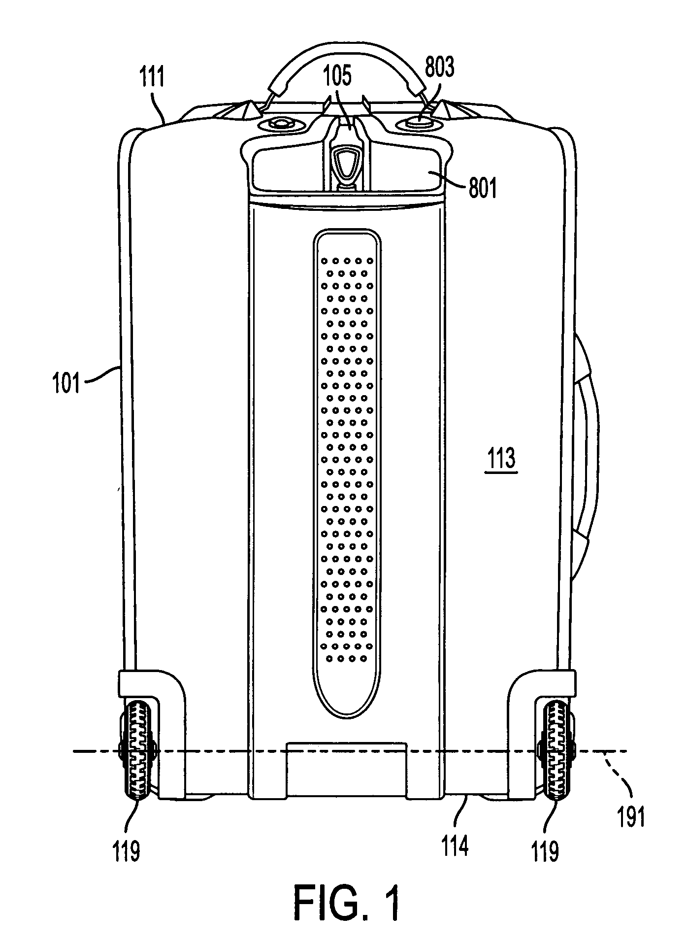 Rotatable handle for towable luggage