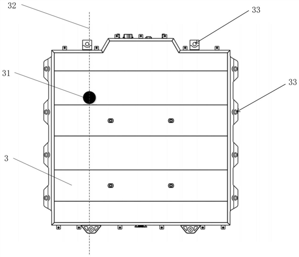 Power battery assembly bottom collision test device and test method