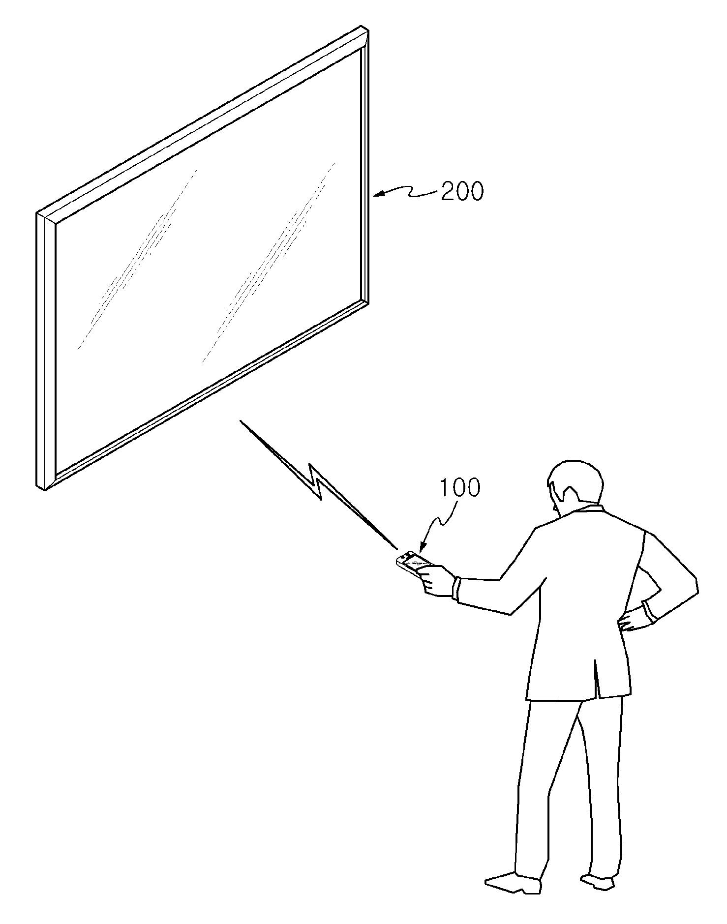 Mobile terminal having gesture recognition function and interface system using the same