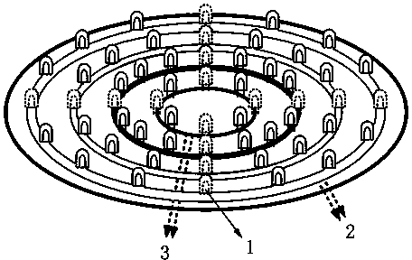 Dynamic control method of temperature in the central area of ​​array LED lighting fixtures