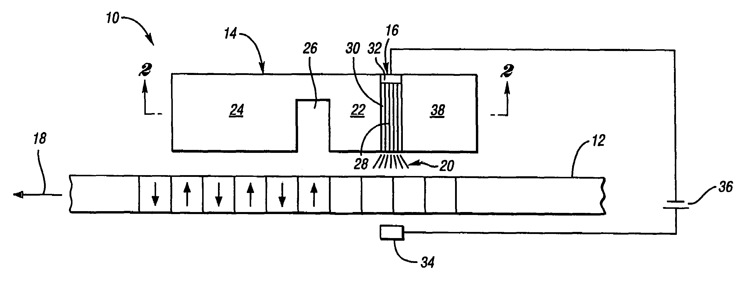 Magnetic recorder having carbon nanotubes embedded in anodic alumina for emitting electron beams to perform heat-assisted magnetic recording