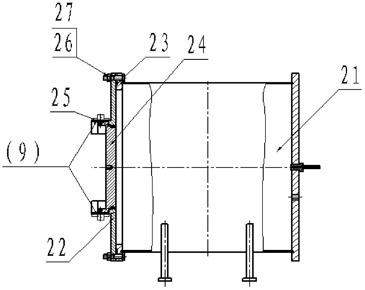 Rapid decompression test device