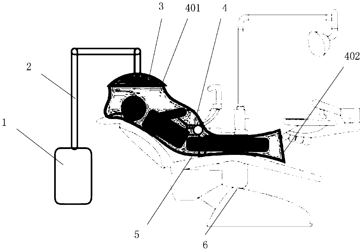 Negative pressure isolation operating device for oral diagnosis and treatment