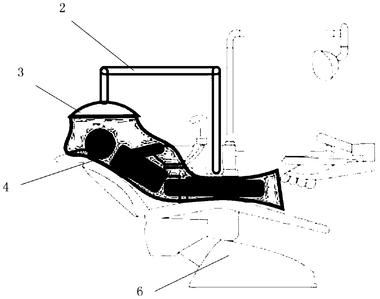 Negative pressure isolation operating device for oral diagnosis and treatment