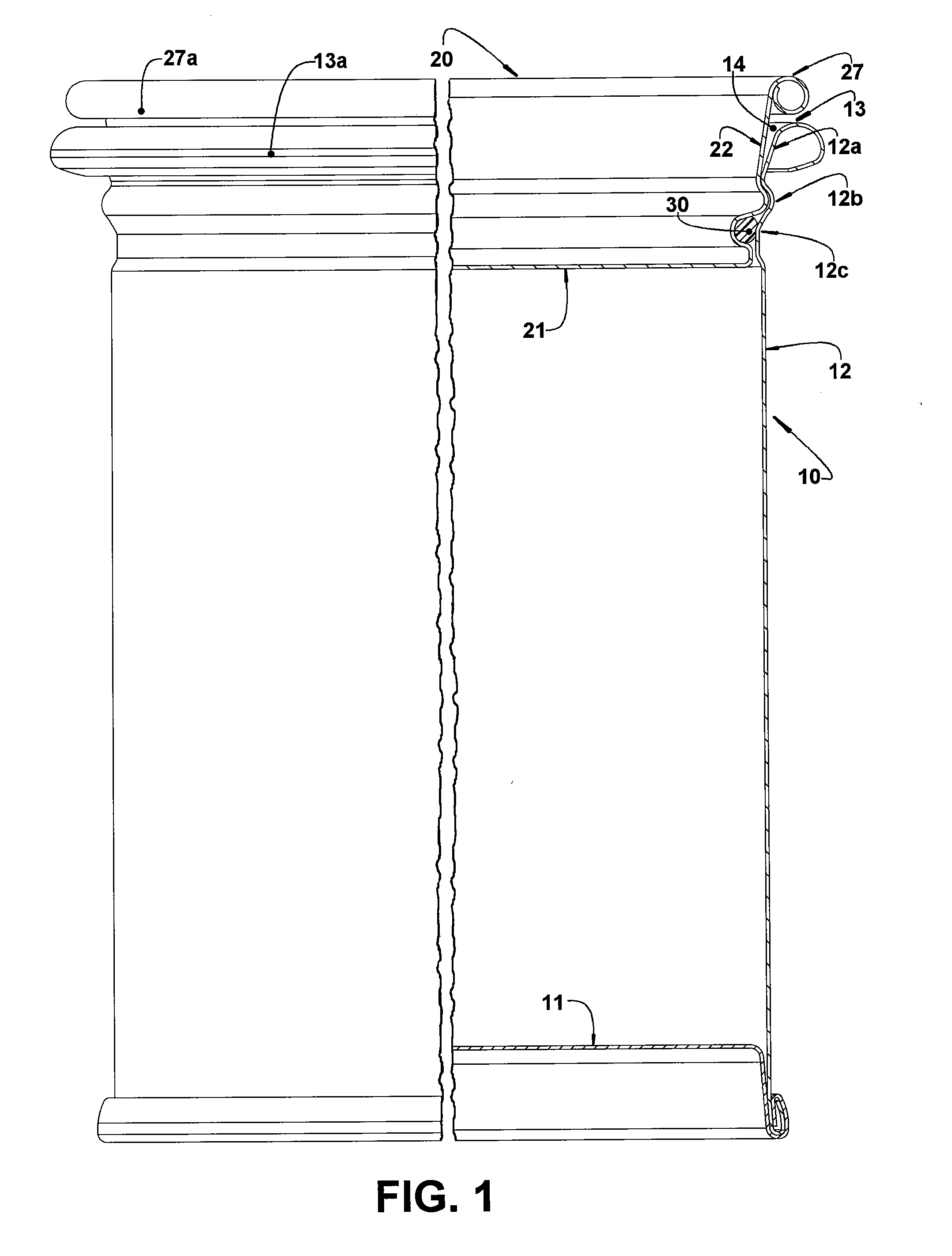 Closure arrangement for a container