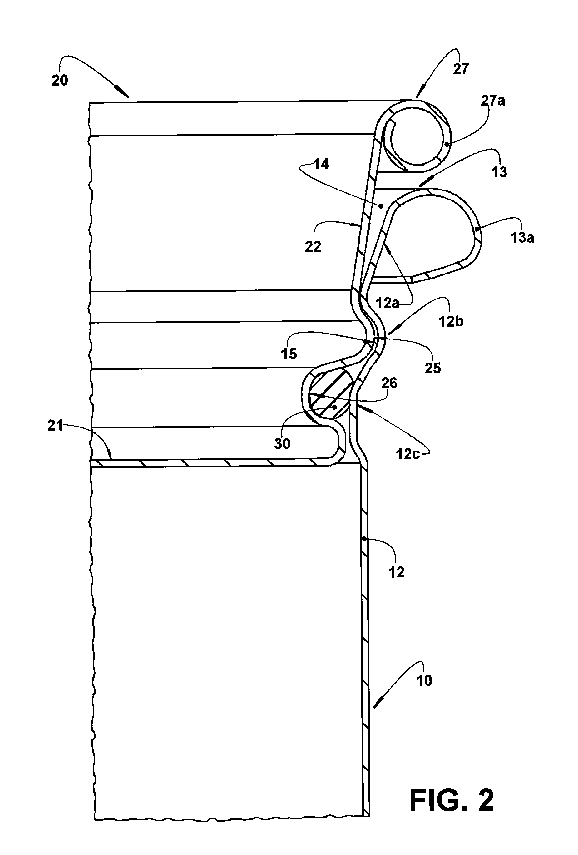 Closure arrangement for a container