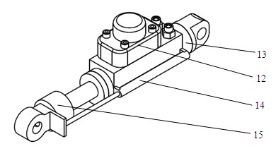 Hydraulic drive system of four-foot walking robot