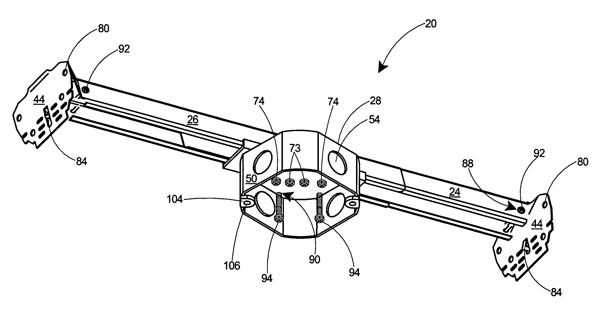 Electrical box mounting assembly